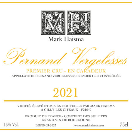 Mark Haisma 2021 Pernand Vergelesses 1er Cru ‘En Caradeux’ Blanc